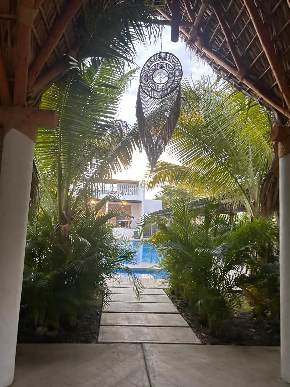 Alberca y palapa